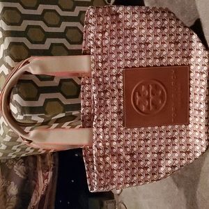 HOST PICK Tory birch  large canvas leather tote limited edition xo sold out xl